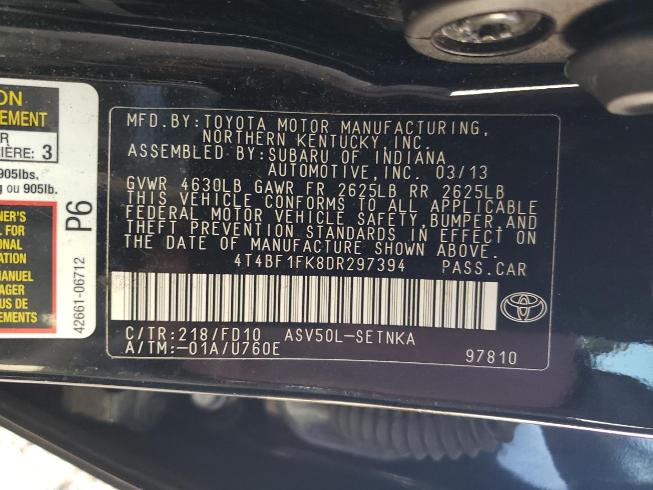 Toyota Camry L Image 12