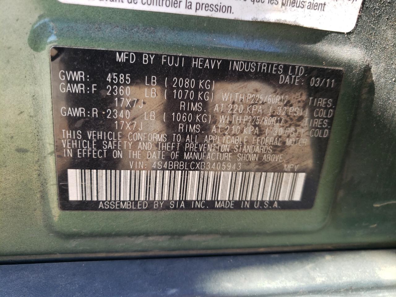 Subaru Outback 2.5i Limited Image 9