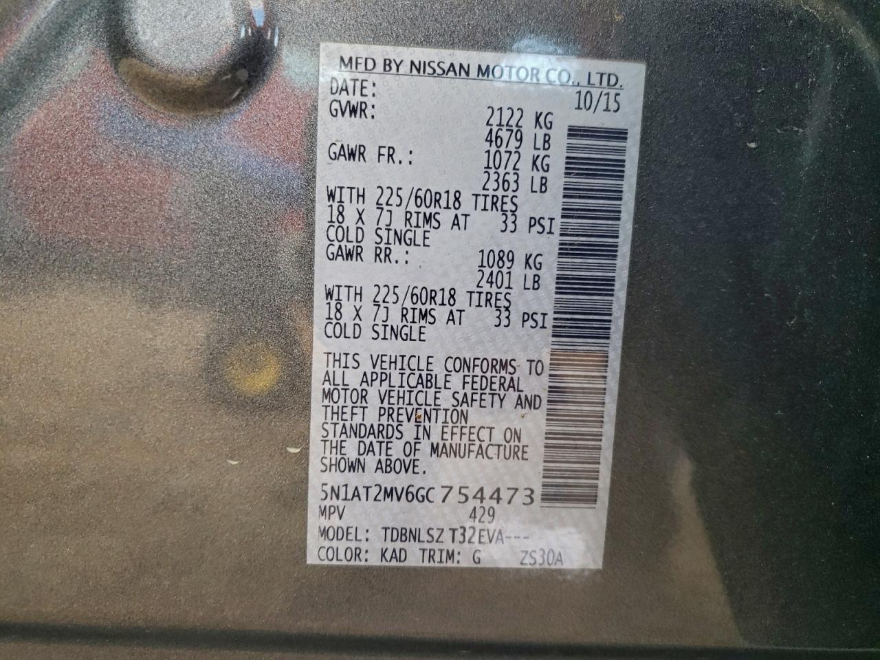 Nissan Rogue S Image 13