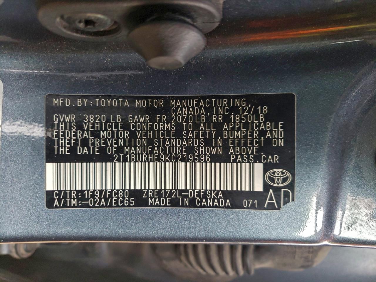 Toyota Corolla L Image 12