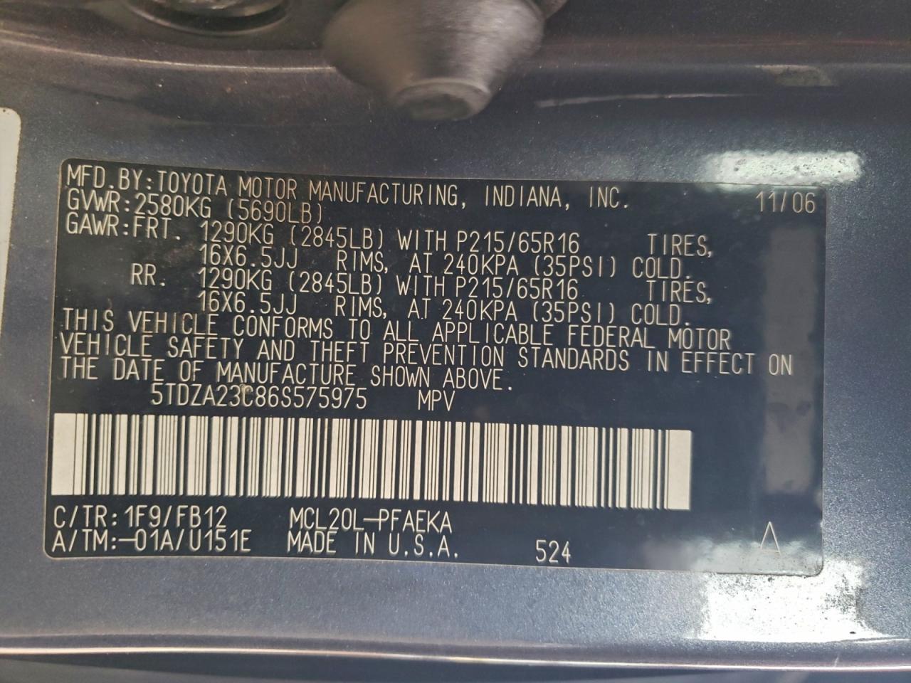 Toyota Sienna Ce Image 7