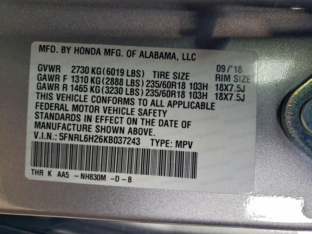 Honda Odyssey Lx Image 9