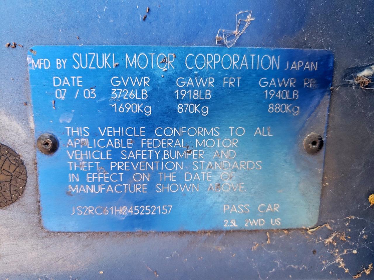 Suzuki Aerio Sx Image 13